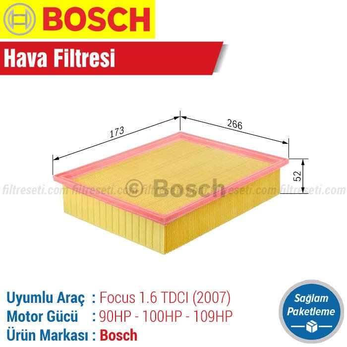 Ford Focus 1.6 TDCI Bosch Hava Filtresi (2007)