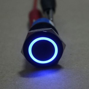 16 mm Ledli Metal  Push Button kalıcılı  Anahtar Kırmızı