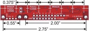QTR-8RC Dijital Kızılötesi Sensör Devresi | 8li Dijital Çizgi Sensörü
