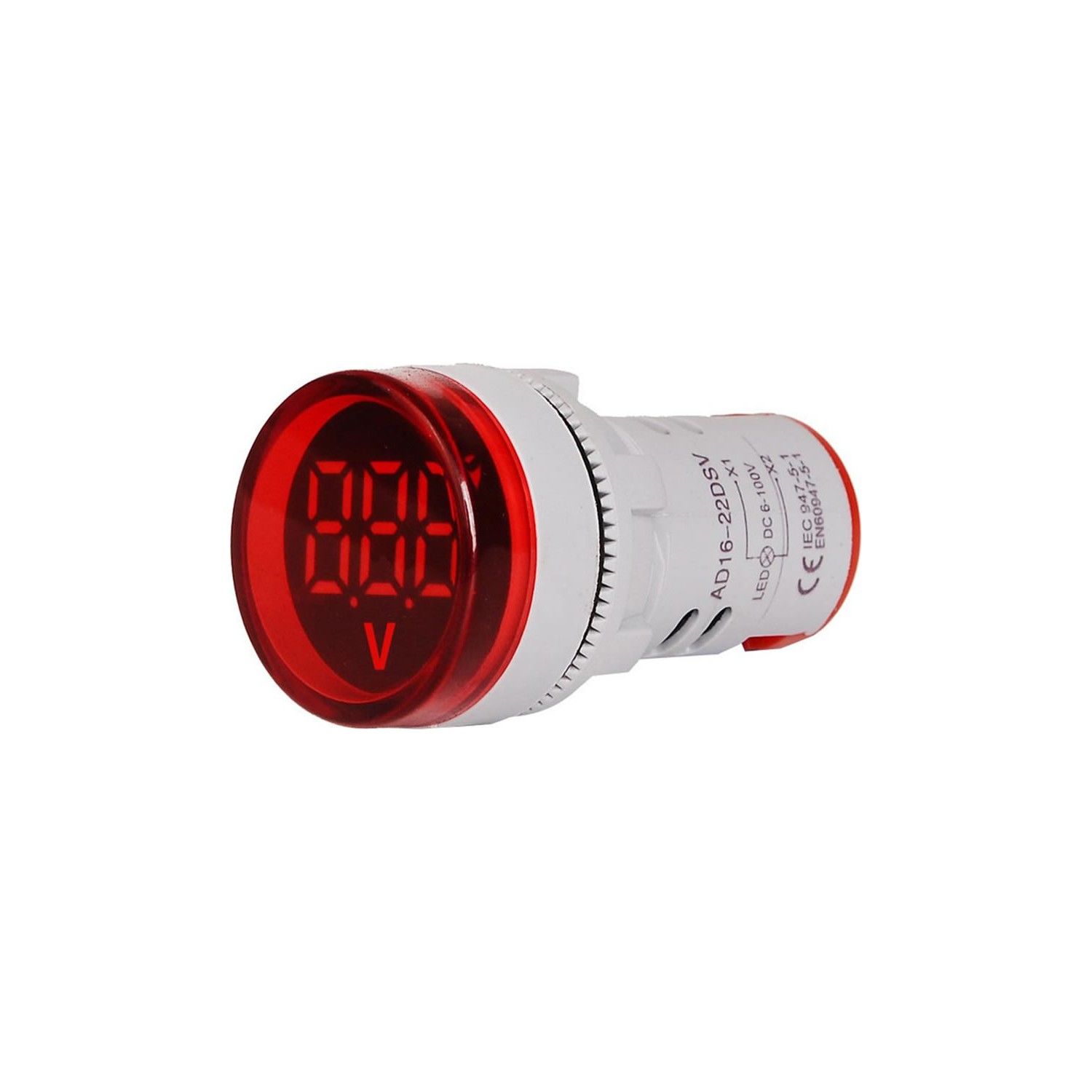 AD16-22DSV 20-500v Ac Voltmetre Kırmızı