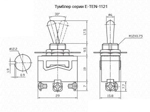 E-TEN1121 Toggle Siviç On-On