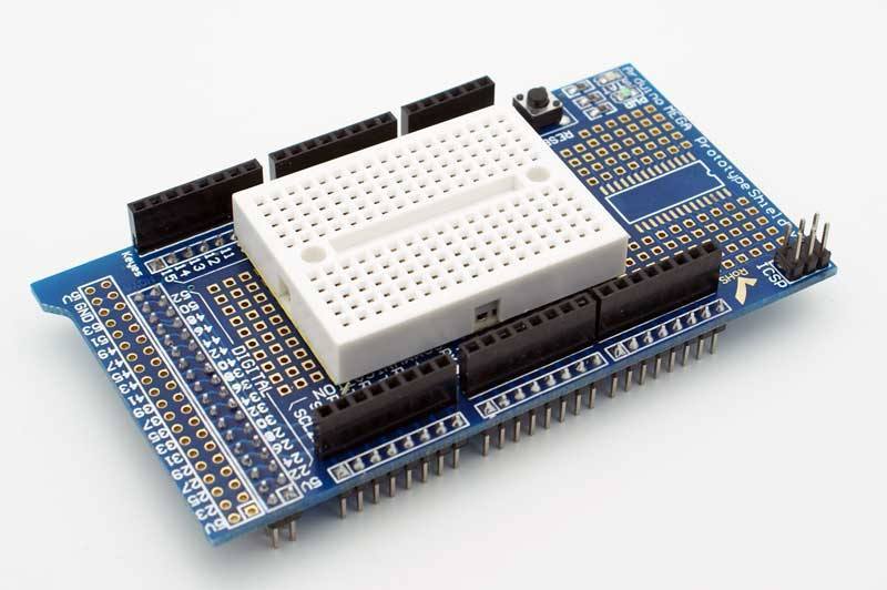 Mini Breadboardlu Arduino Mega 2560 R3 Proto Shield Kiti