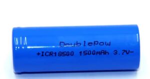 Doublepow 3.7V 1500mAh 18650 Li-ion Şarjlı Pil Başsız