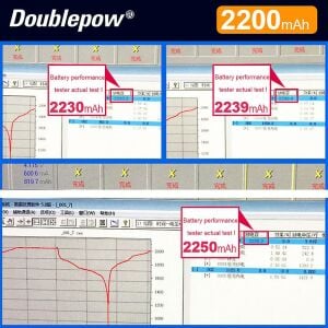 Doublepow 3.7V 2200mAh 18650 Li-ion Şarjlı Pil Başlı