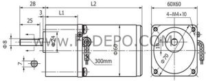 220V 25 Rpm 60mm Redüktörlü AC Motor 60jb50g08 Yn60