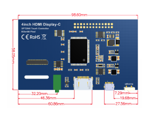 Raspberry Pi 4'' inch  800x480 Touch HDMI  RESiSTiVE