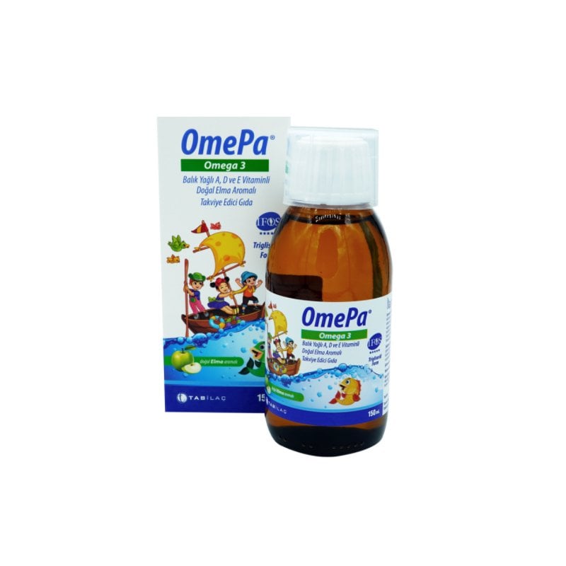 OmePa Omega 3 Balık Yağı Elma Aromalı 150 ml