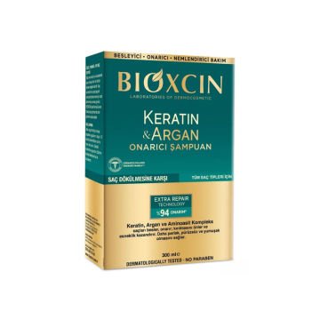 Bioxcin Keratin ve Argan Onarıcı Şampuan 300 ml