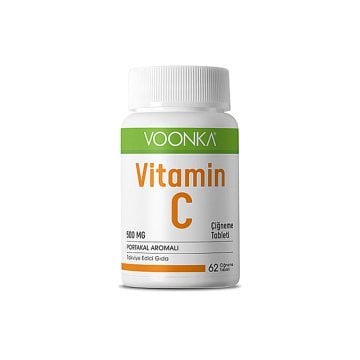 Voonka Vitamin C İçeren Portakal Aromalı 62 Çiğneme Tableti