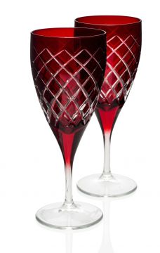 Kırmızı Kadeh 4'Lü Set  (Beyaz Şarap)