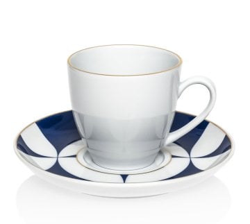 Mavi-Beyaz Türk Kahve Fincan Seti 4'Lü&Hediye Kutulu