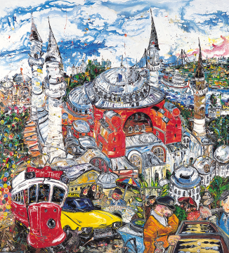 İstanbul Kanvas Tablo - Yardimci Sofi -  180cm x 200cm