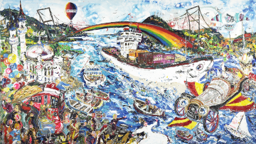 İstanbul Kanvas Tablo - Istanbul (Chitty Chitty) Bang Bang -174cm x 100cm