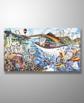 İstanbul Kanvas Tablo - Istanbul (Chitty Chitty) Bang Bang -174cm x 100cm