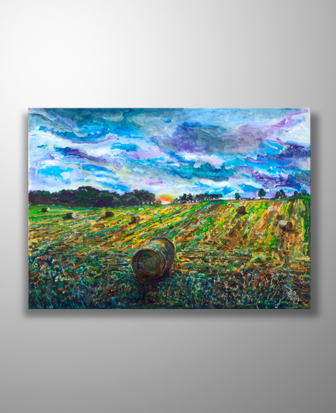 The Nearest Bale At Dusk - Ned Pamphilon