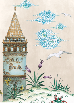 Kanvas Tablo - İstanbul Minyatür / Galata Kulesi - Taner Alakuş Atölyesi