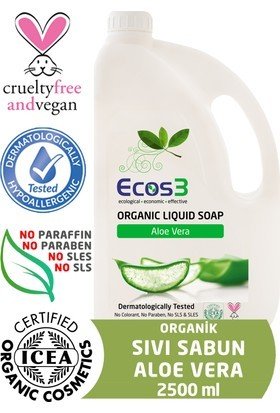 Organik  Aloe Veralı Sıvı El Sabunu 2500 ml