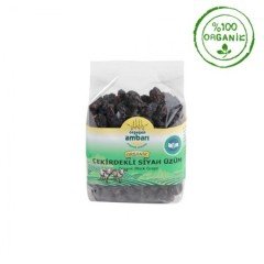 Organik Çekirdekli Siyah Kuru Üzüm 500gr