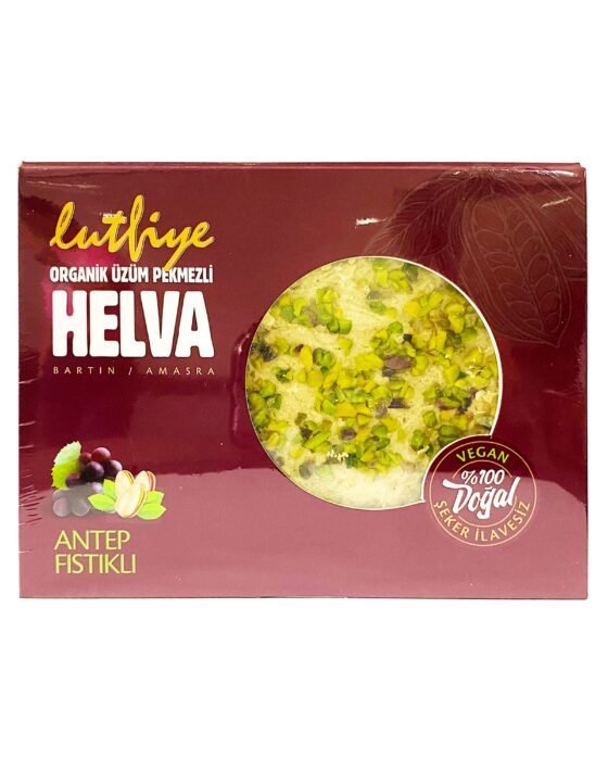 Organik Üzüm Pekmezli Antep Fıstıklı Tahin Helvası (Şeker İlavesiz) 250 GR