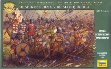 1/72 English Infantry 100 Years War