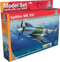 1/48 Spitfire Mk.XVl 4 Ad. Boya, Fırça ve Yapıştır