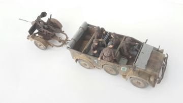 1/35 Alman Jeep ve 20mm U/S Diorama