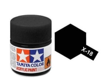 Acrylic Mini X-18 Semi Gloss Black 10ml