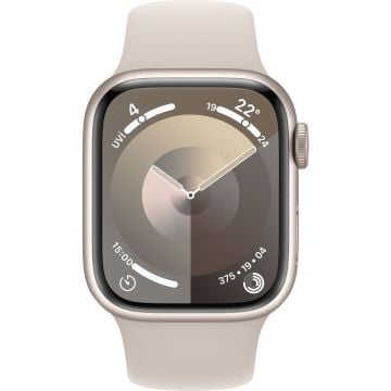 Apple Watch Series 9 GPS 41mm Yıldız Işığı Alüminyum Kasa ve Yıldız Işığı Spor Kordon Akıllı Saat - M/L