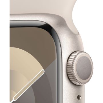 Apple Watch Series 9 GPS 41mm Yıldız Işığı Alüminyum Kasa ve Yıldız Işığı Spor Kordon Akıllı Saat - M/L