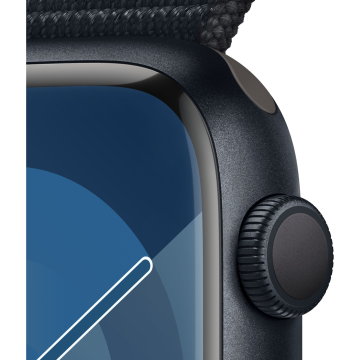 Apple Watch Series 9 GPS 45mm Gece Yarısı Alüminyum Kasa ve Gece Yarısı Spor Loop Kordon Akıllı Saat