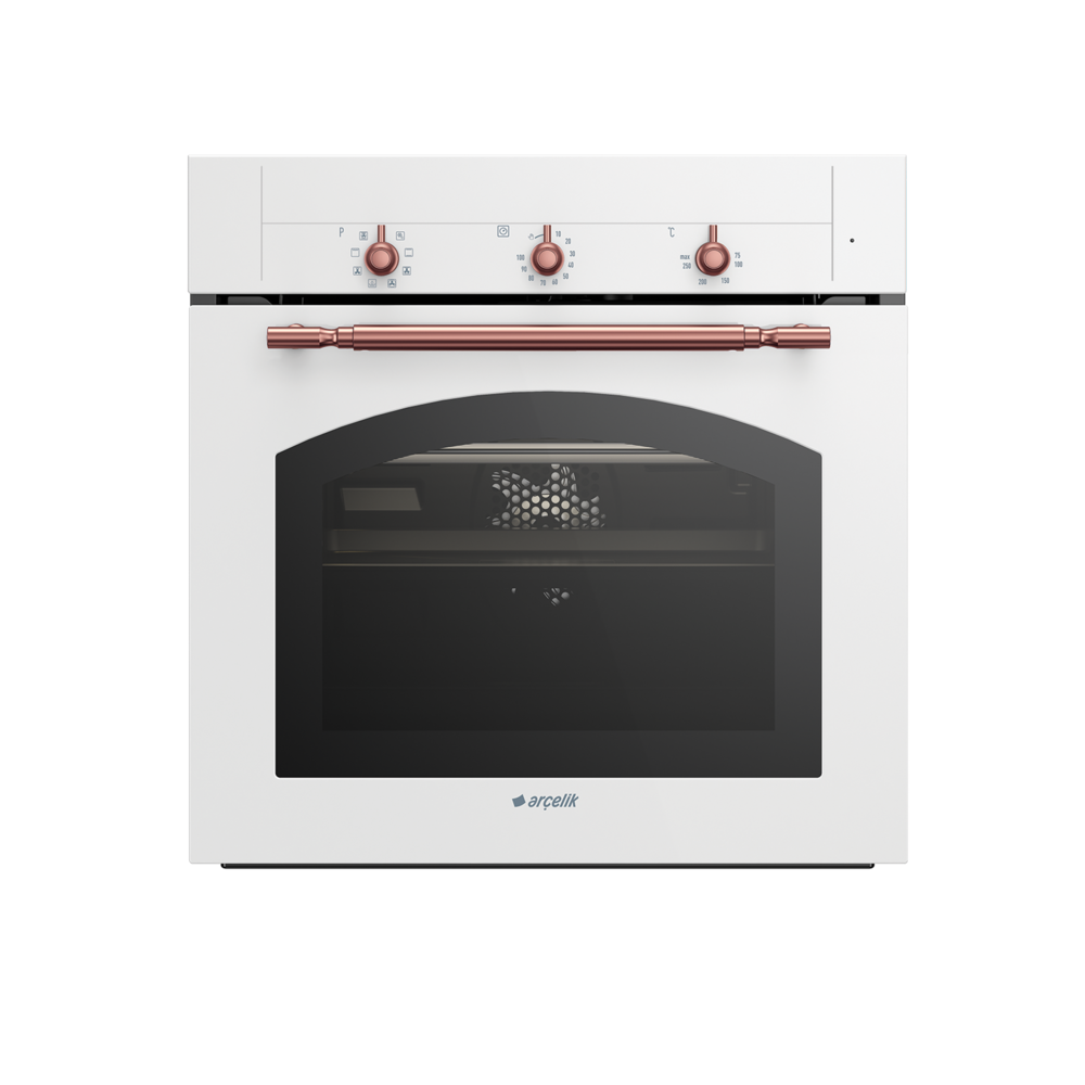 Arçelik 9710 RB Beyaz Rustik Ankastre Fırın
