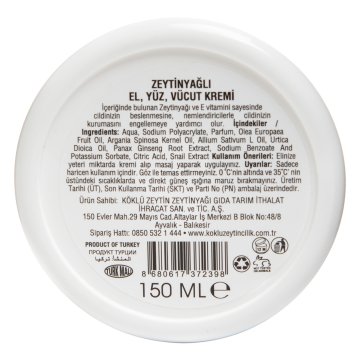 Köklü Zeytinyağlı Krem 150 ml