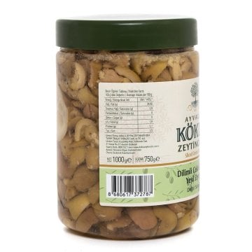 Dilimli Çekirdeksiz Yeşil Zeytin 1000 cc