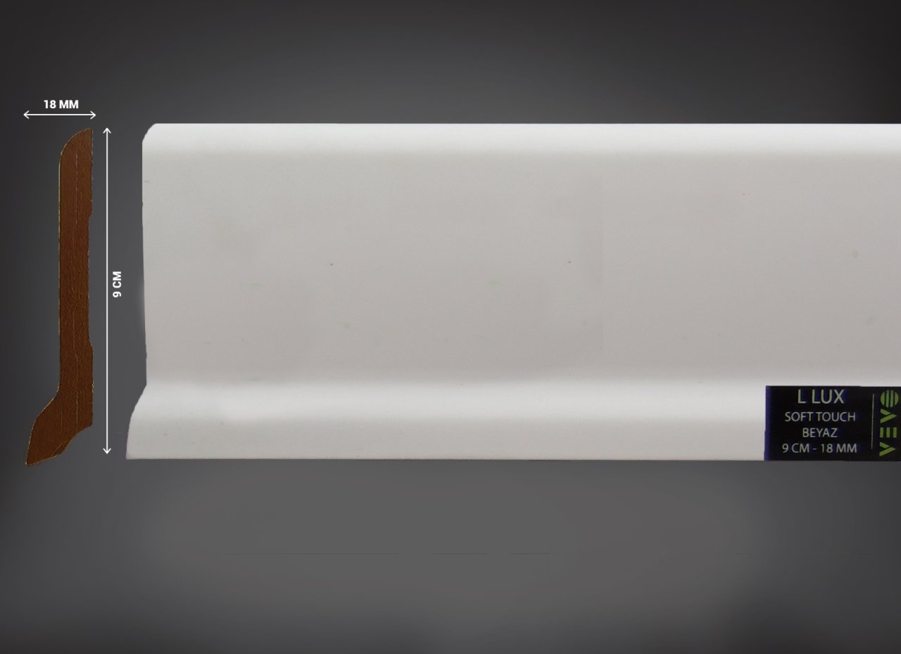 L Lux 9 cm Beyaz Soft Touch Süpürgelik