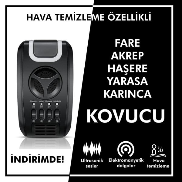 HAVA TEMİZLEME ÖZELLİKLİ ULTRASONİK FARE | HAŞERE KOVUCU AN-B119