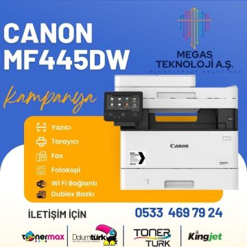 Canon I-Sensys MF445DW Çok Fonksiyonlu Mono Lazer Yazıcı