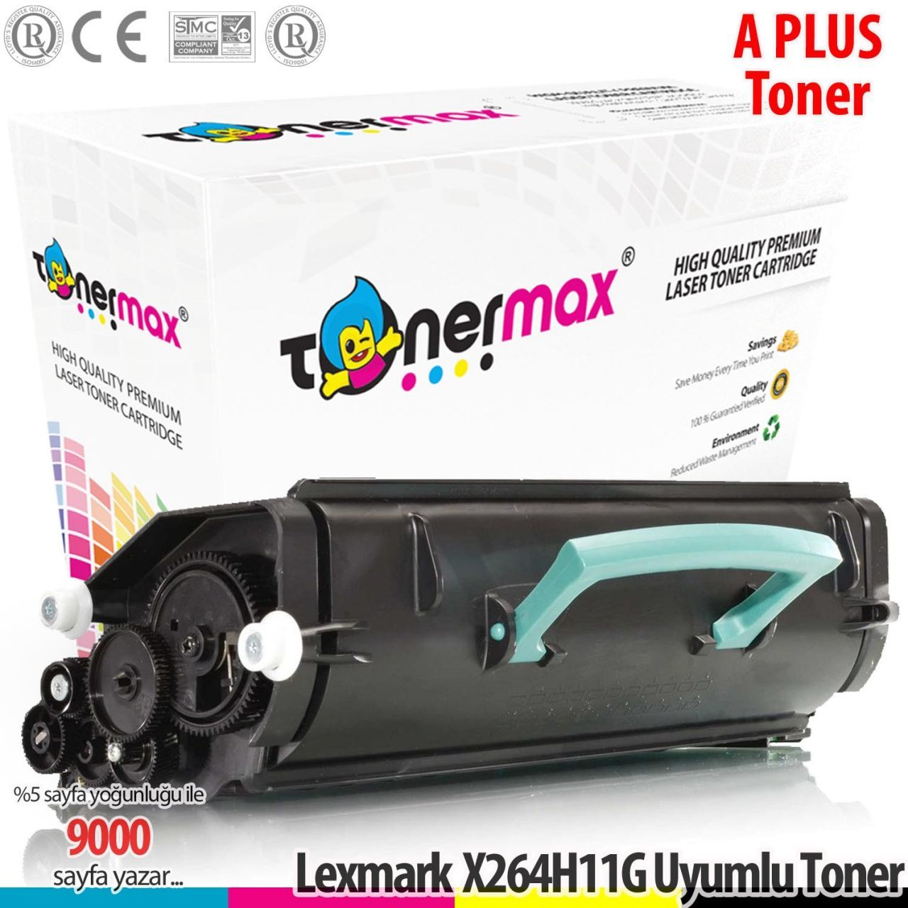 Lexmark X264H11G / X262 / X264dn / X264DN / X364dw / X364d A Plus Muadil Toner