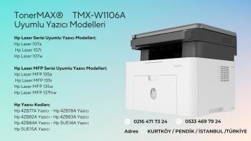 Hp 106A W1106A Muadil Toner - Çipli ( 2'li Paket )/ 107A / 107W / MFP 135W / MFP 137fnw