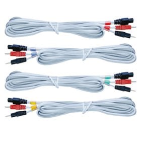 Compex Uyumlu Muadil Beyaz Pin Uçlu Rehab Kablo Seti 4 Adet
