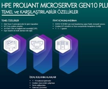 HPE Micro Server Gen10 E-2224 16GB DDR4 2x1TB SATA 7.2K (4x3.5'') NHP S100i 180W External PSU + HPE Windows Server Essentials 2022 ROK