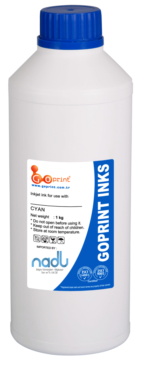 EPSON  DuraBrite Pigment Mavi (Cyan) Uyumlu Goprint  Yazıcı Mürekkebi 1 Litre