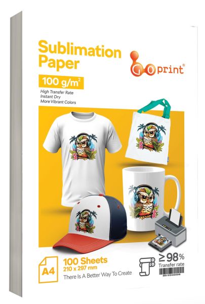 Goprint Süblimasyon Transfer Kağıdı 100g A4 100 yaprak