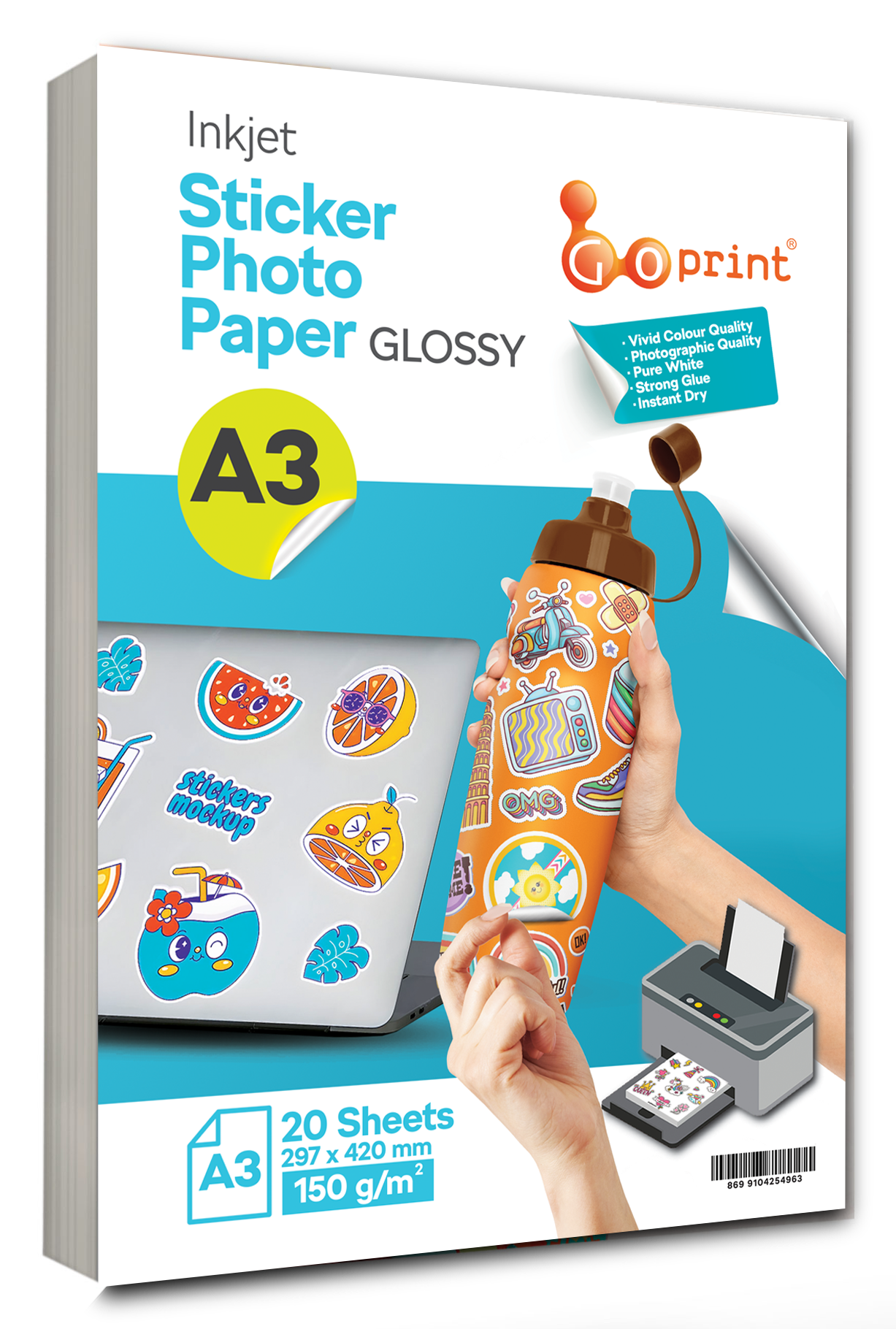 Goprint Yapışkanlı Inkjet Fotoğraf Kağıdı Parlak A3 150g 20 yaprak