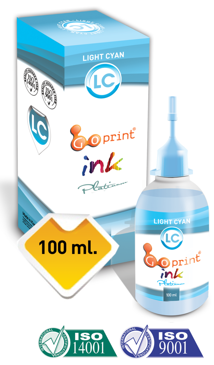 Epson T6735 Uyumlu Light Cyan UV (Solmayan) Goprint Yazıcı Mürekkebi 100ml