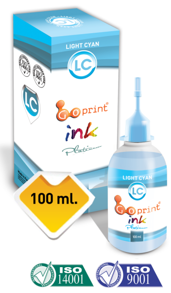 Epson T6735 Uyumlu Light Cyan UV (Solmayan) Goprint Yazıcı Mürekkebi 100ml