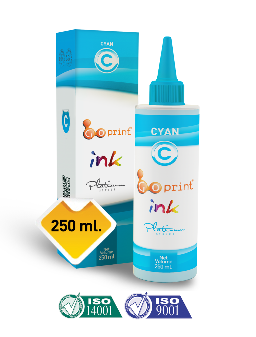 Canon CLI-551 Uyumlu Cyan Goprint Yazıcı Mürekkebi 250ml