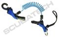 86040-3 RETRACTOR SPRING WITH PLASTIC SNAP-HOOK BLUE