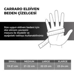 Carraro Kısa Parmak Jelli Eldiven CRO-008 Siyah/Sarı