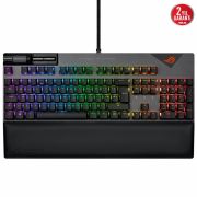 ASUS ROG STRIX FLARE II NX RED RGB OYUNCU KLAVYESİ DEĞİŞTİRİLEBİLİR ROG NX RED SWITCH MEDYA KONTROLLERİ USB VE BİLEK DAYAMA