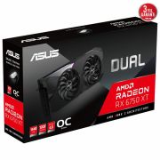 ASUS RADEON DUAL-RX6750XT-O12G 12GB GDDR6 192bit 2390MHz OC HDMI 3xDP RGB EKRAN KARTI